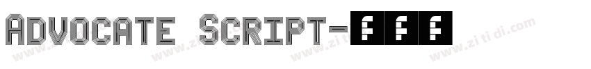 Advocate Script字体转换